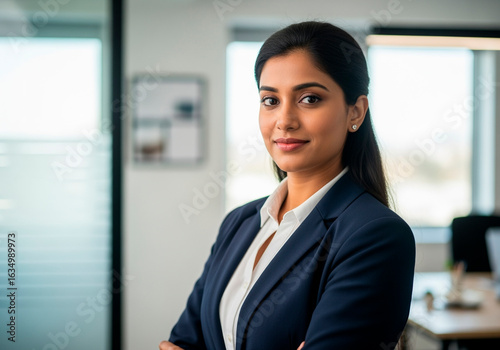 Confident businesswoman office portrait, professional female leader, corporate success Free Download Confident businesswoman office portrait, professional female leader, corporate success - GFXLoad