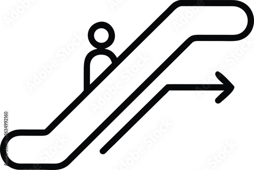 Escalator Sign Icon