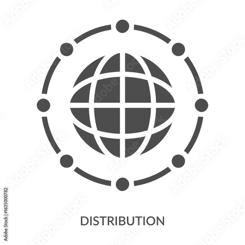 Distribution Icon Line Style. Design Vector Illustration