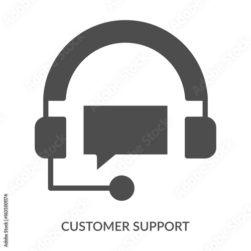 Customer Support Icon Line Style. Design Vector Illustration