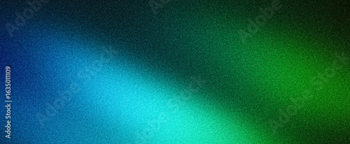 Green blue texture background, grainy abstract glowing noise gradient banner, dark backdrop header poster cover design