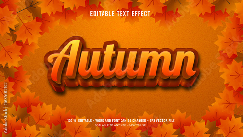 autumn editable text effect
