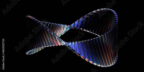 Fototapeta Naklejka Na Ścianę i Meble -  Abstract dark background, futuristic glass shape, 3d render