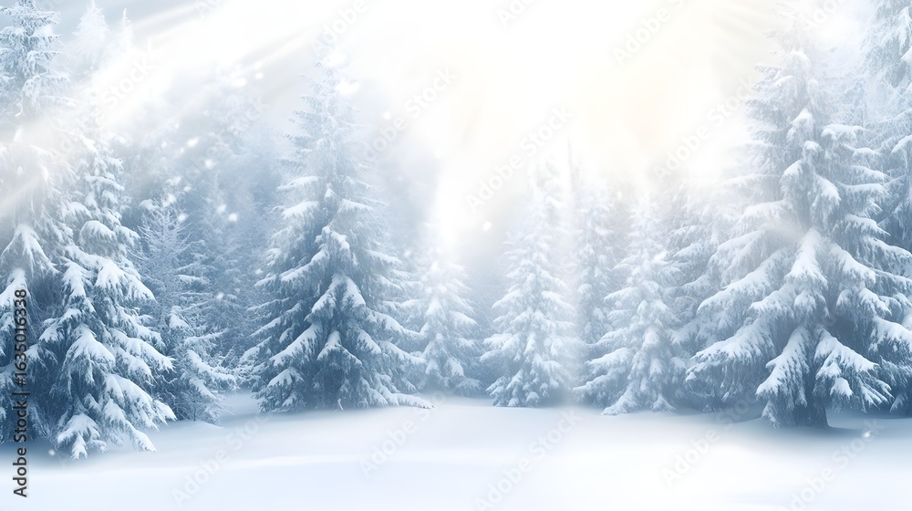Fototapeta premium winter landscape with snow