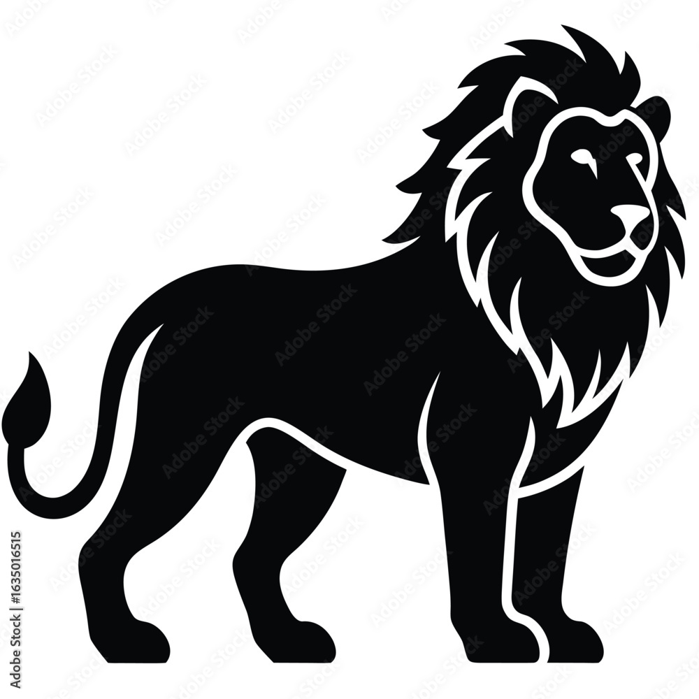 Fototapeta premium lion vector icon