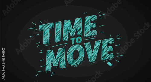 Empowering message with textured lettering on a sleek backdrop for inspiration