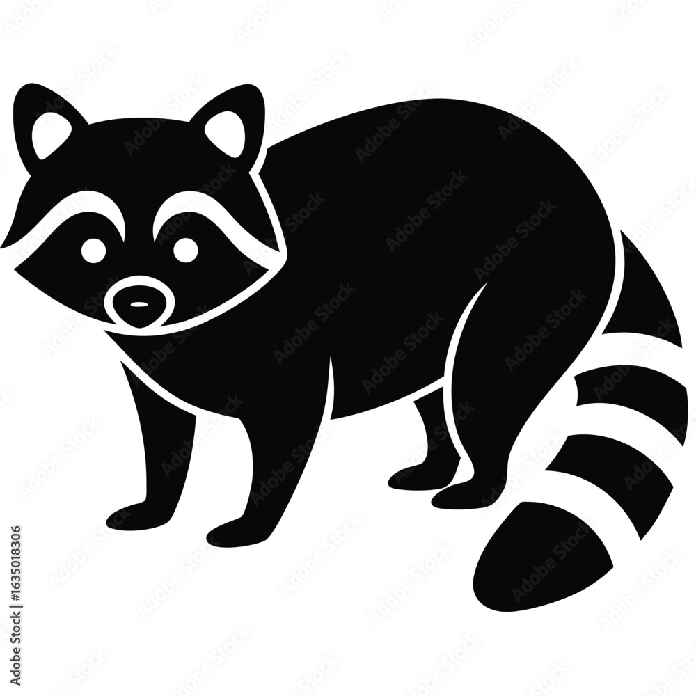 Fototapeta premium raccoon vector icon