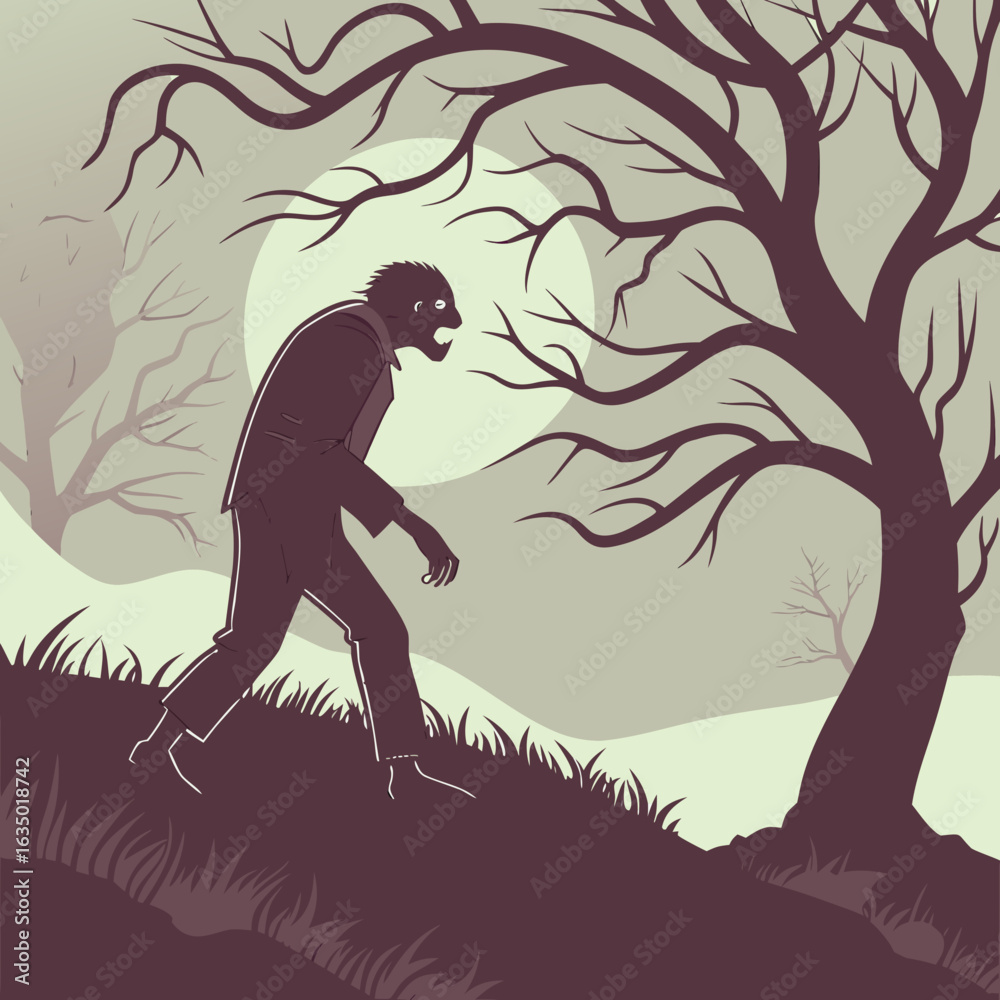 Fototapeta premium Halloween Horror Silhouette