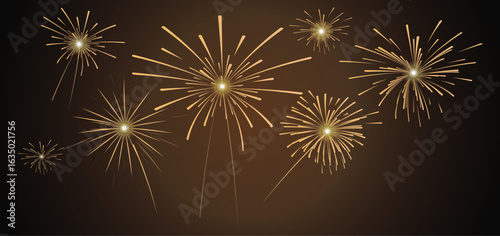Vibrant Fireworks Display in Night Sky – Festive Celebration Burst