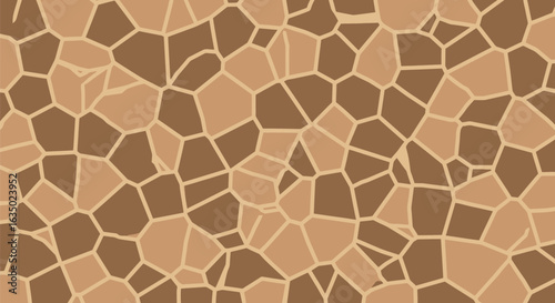 Tessellated earth-toned mosaic pattern evoking natural stone arrangements or decorative tiling
