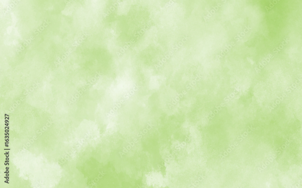 Fototapeta premium Green paint background. Abstract light green watercolor background. Brush stroked painting. Color splash background design. Watercolor paper texture backdrop with splashes.