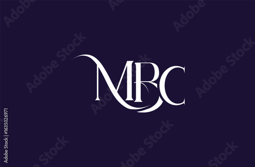 Initial MBC letter logo design. Elegant Monogram Logo Design with Decorative Elements and Typography