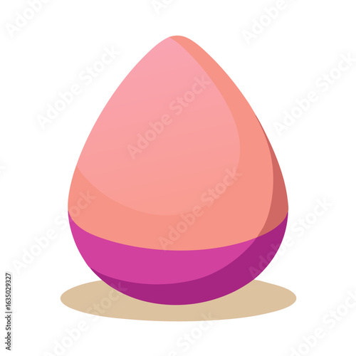 Colorful beauty blender sponge on a white background, copy space