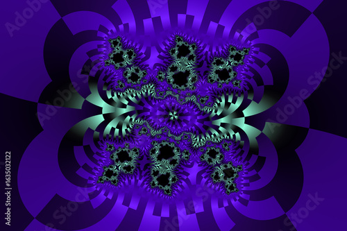 abstract colorful background. Fractal pattern G. Geometric mosaic. Textured, shiny, ornamemental ...