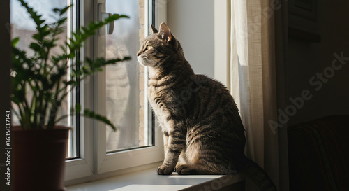 cat on the window