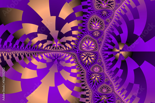 abstract colorful background. Fractal pattern H. Geometric mosaic. Textured, shiny, ornamemental ...