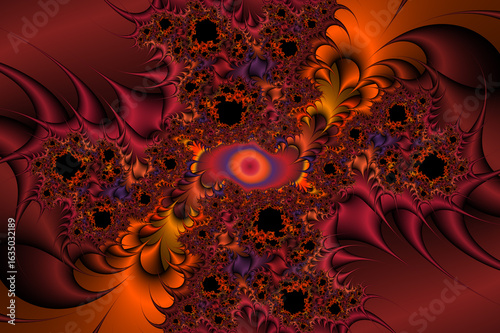 abstract colorful background. Fractal pattern I. Geometric mosaic. Textured, shiny, ornamemental ...