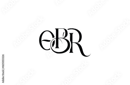 Initial OBR letter logo design. Elegant Monogram Logo Design with Decorative Elements and Typography