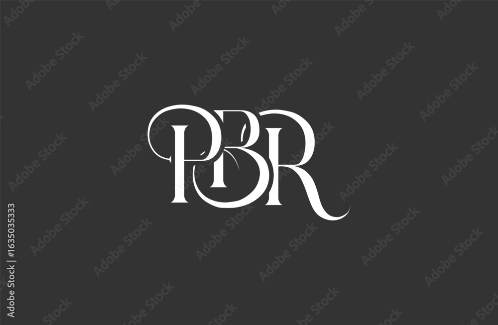 Initial PBR letter logo design. Elegant Monogram Logo Design with Decorative Elements and Typography Initial PBR letter logo design. Elegant Monogram Logo Design with Decorative Elements and Typography