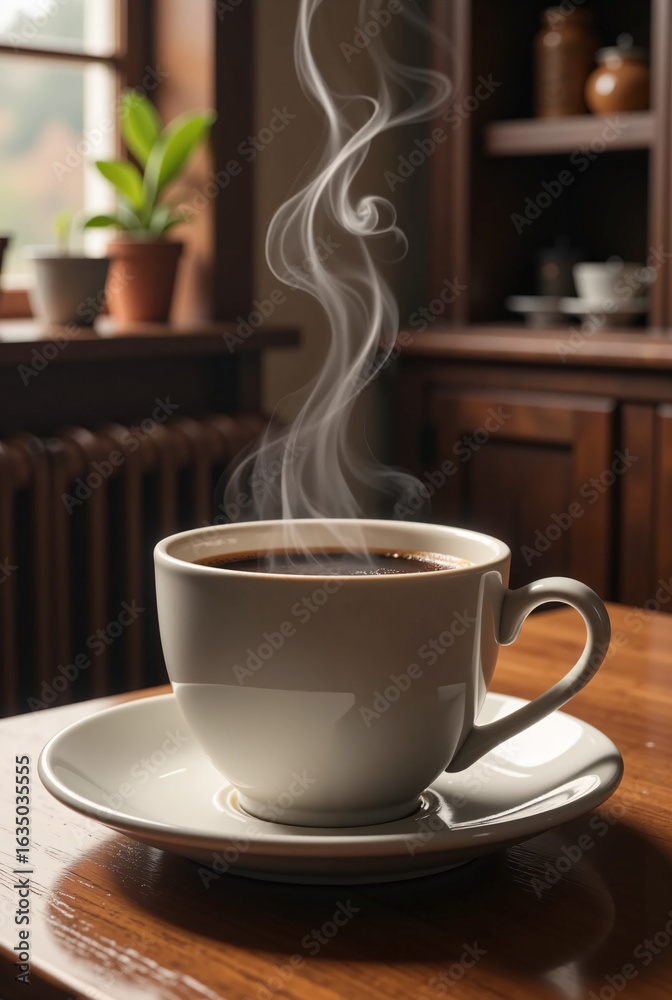 Fototapeta premium Cup of coffee on the table