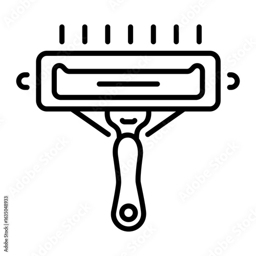 An outline style icon depicting pet roller