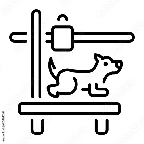 An outline style icon depicting pet xray