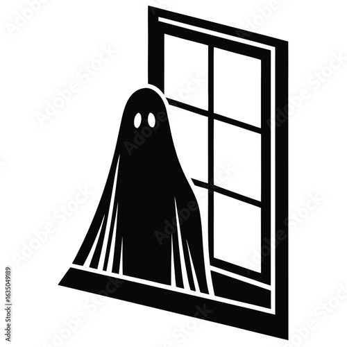 ghost coming out of window
