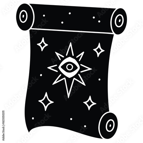 spell scroll with ancient symbols