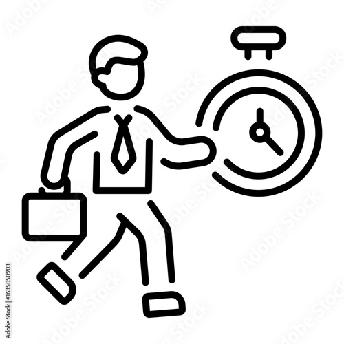 A linear style icon representing punctual leader