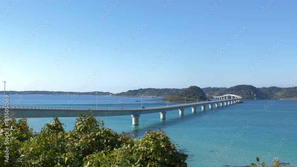 Tsunoshima Bridge: Scenic Coastal Drive in Yamaguchi, Japan (Real Time) Tsunoshima Bridge: Scenic Coastal Drive in Yamaguchi, Japan (Real Time)