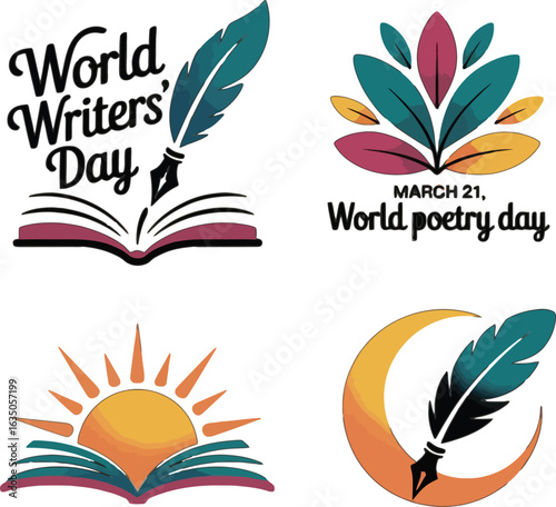 World Writers' Day and World Poetry Day Celebration Graphics