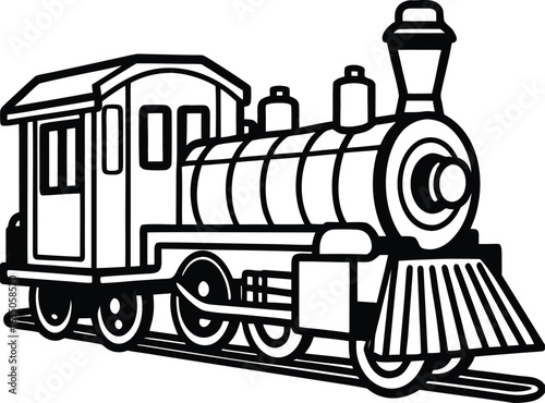 Train Engine Side View