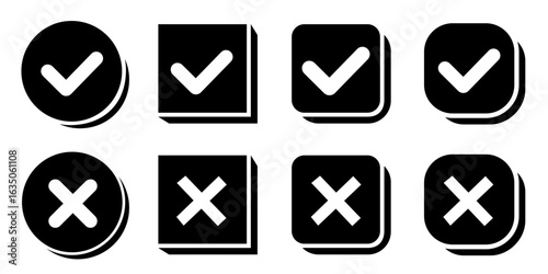 Check mark button. Check mark vector.