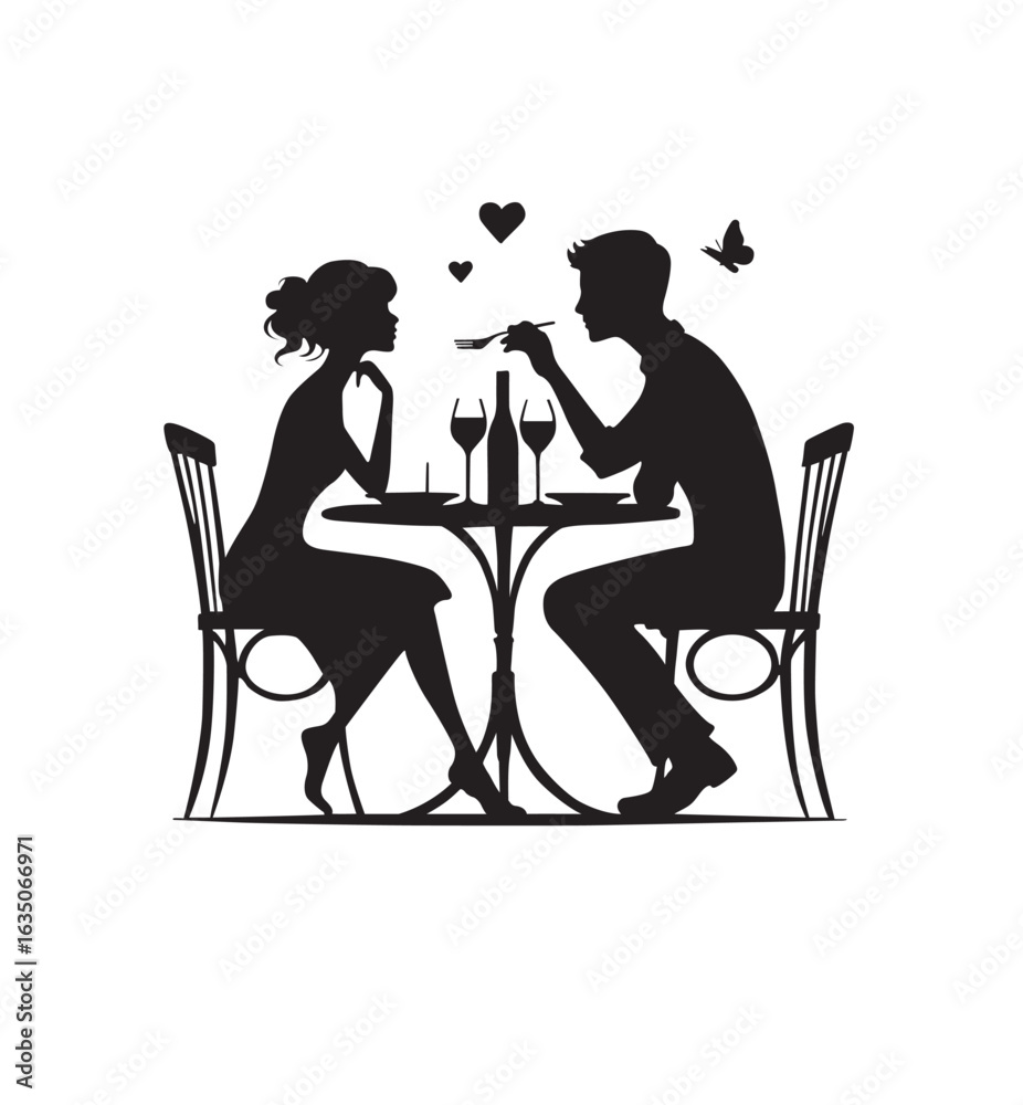 Fototapeta premium cafe house best moment girl and boy friend.eps