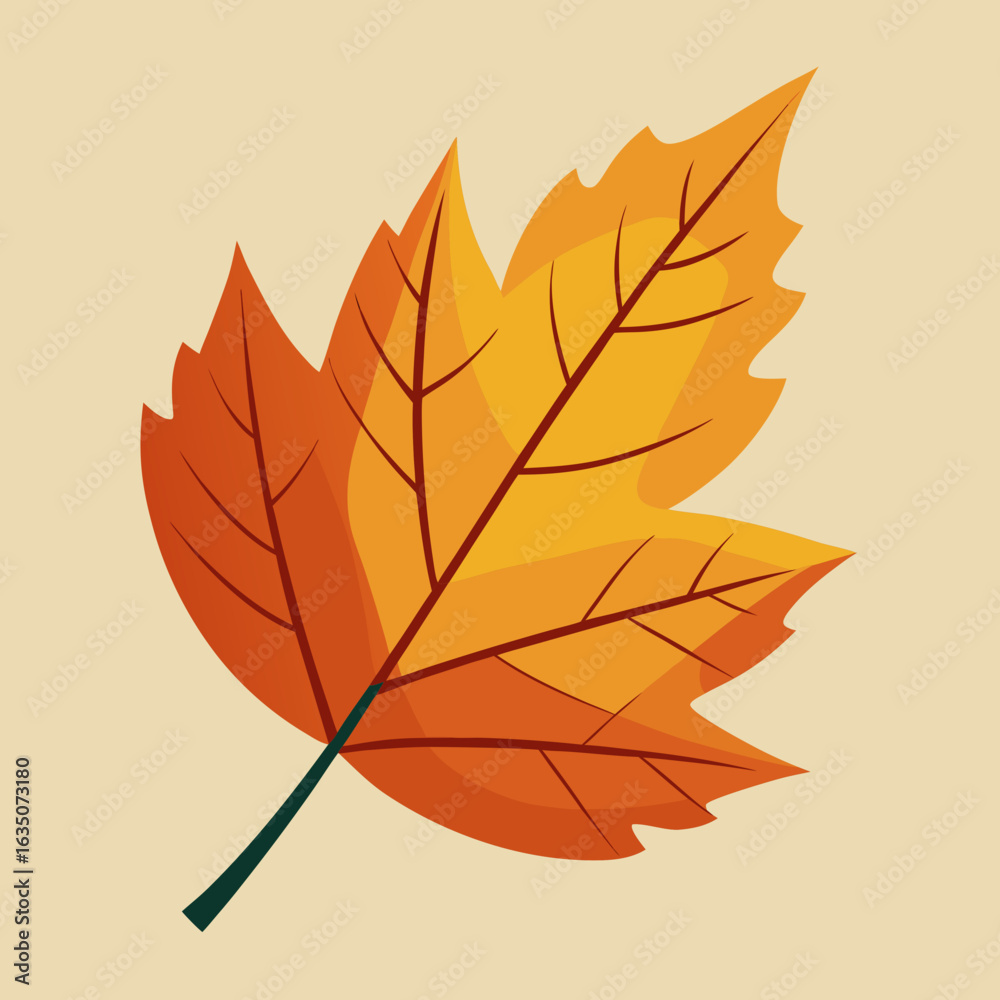 Naklejka premium Autumn leaf no background 
