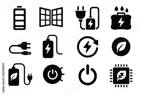 Charge level regulation vector charger solar icon auto case eco battery detachable