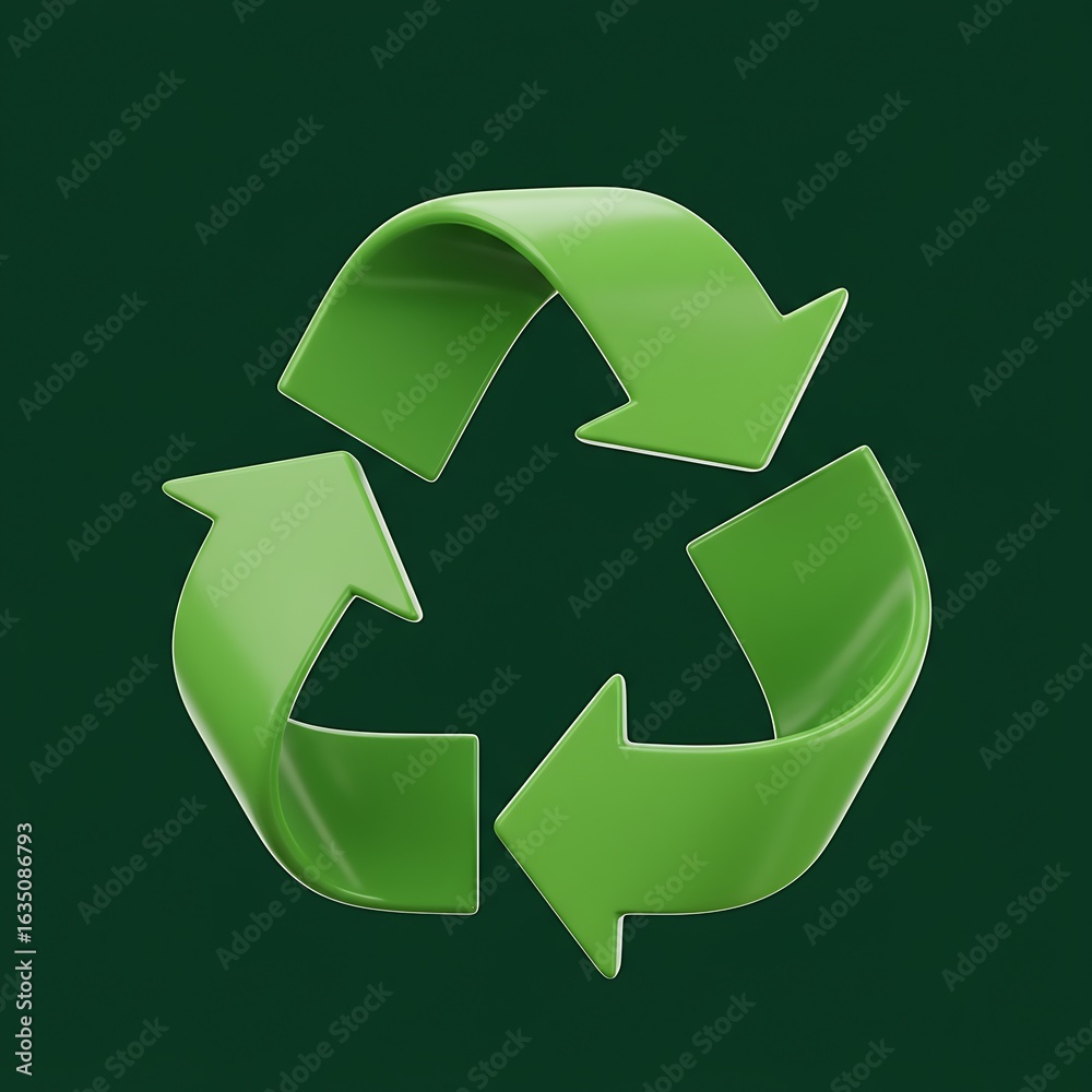Fototapeta premium Sustainable Recycling Symbol Promoting Environmental Protection and Conservation