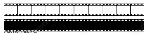 Blank Film Strip Frames Collection – Vintage 35 mm Cinema Reel Vector