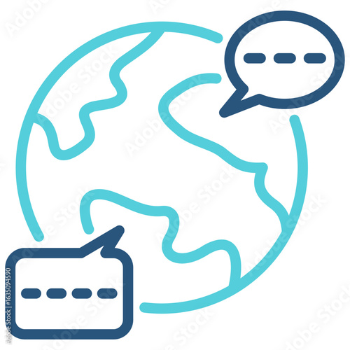 Language Outline Color Icon