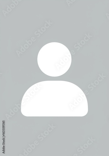 Blank Man Profile Head Icon Placeholder – Minimal Vector Avatar Illustration