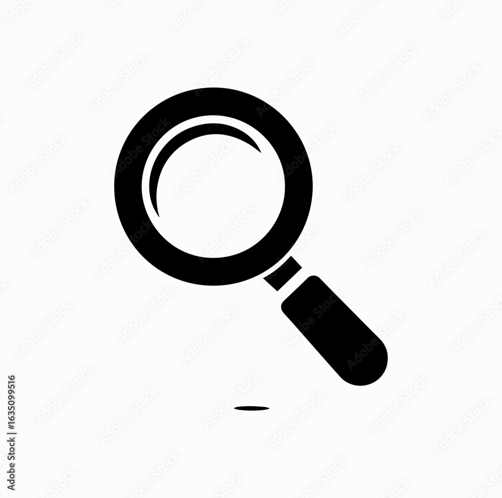 Search Icon – Simple Black Vector Silhouette of Magnifying Glass
Search Icon – Simple Black Vector Silhouette of Magnifying Glass