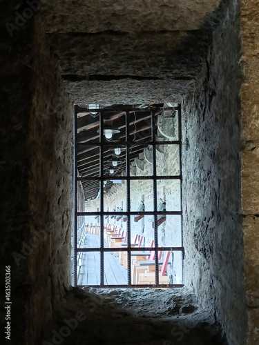 old window in the old church
