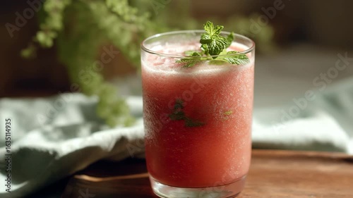 Wallpaper Mural fresh strawberry smoothie, tomato juice in a cup Torontodigital.ca