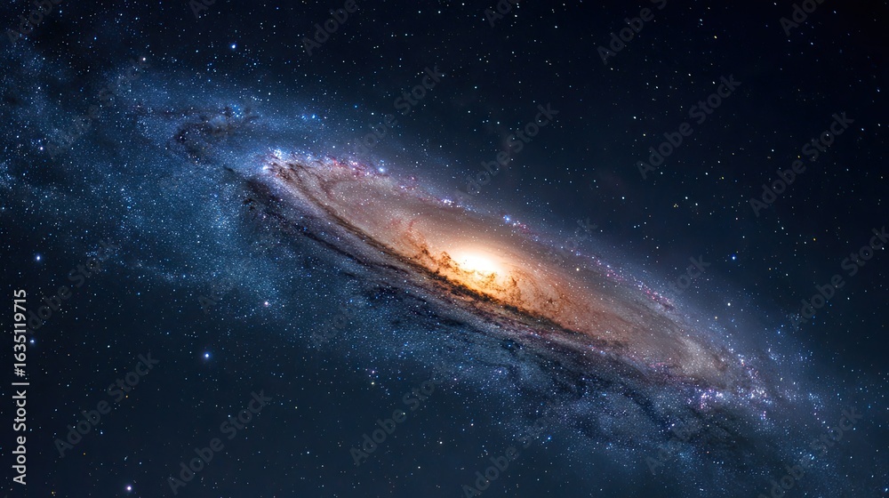 Fototapeta premium A spiral galaxy in deep space