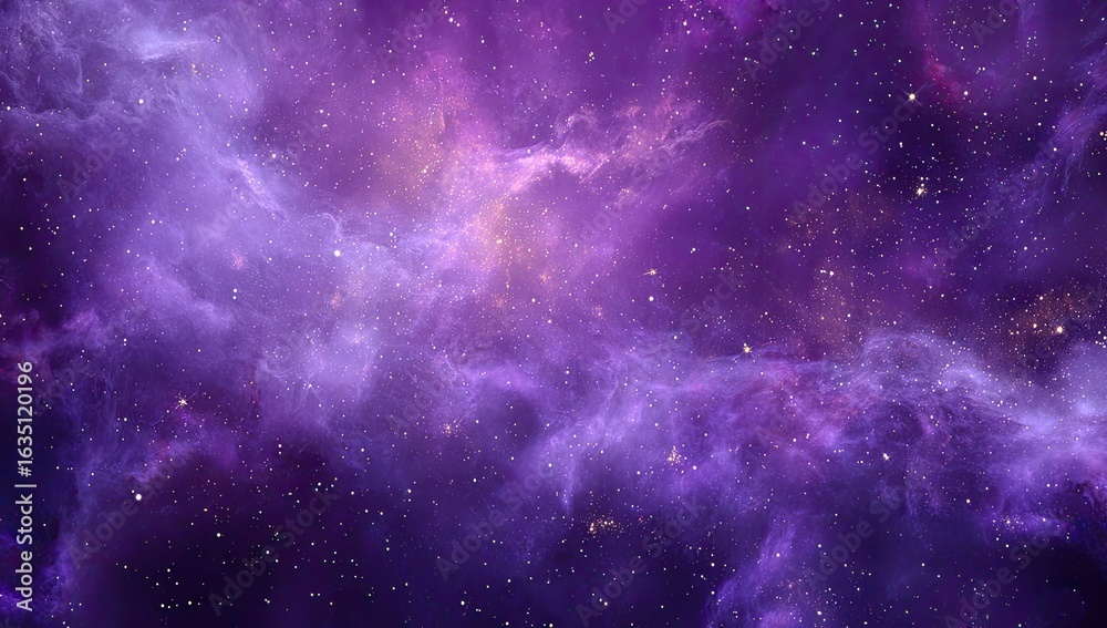 Fototapeta premium Cosmic Nebula, vibrant purple hues