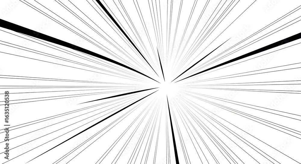 Obraz premium Speed Lines Radial Motion Background