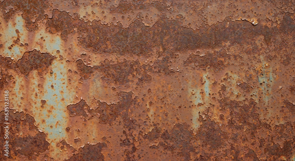 Fototapeta premium Weathered Rusty Metal Texture: Detailed Close-Up of Oxidized Surface.
