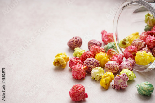 Glass with sweet colorful p...