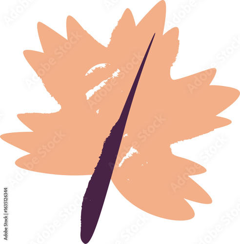 Pencil Crayon Autumn Leaf