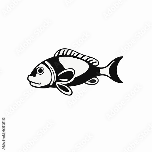 Chiton Animal Icon - Black